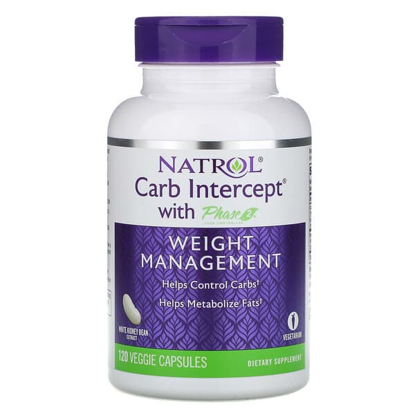 Natrol, Carb Intercept with Phase 2 Carb Controller, 1,000 mg, 120 ...