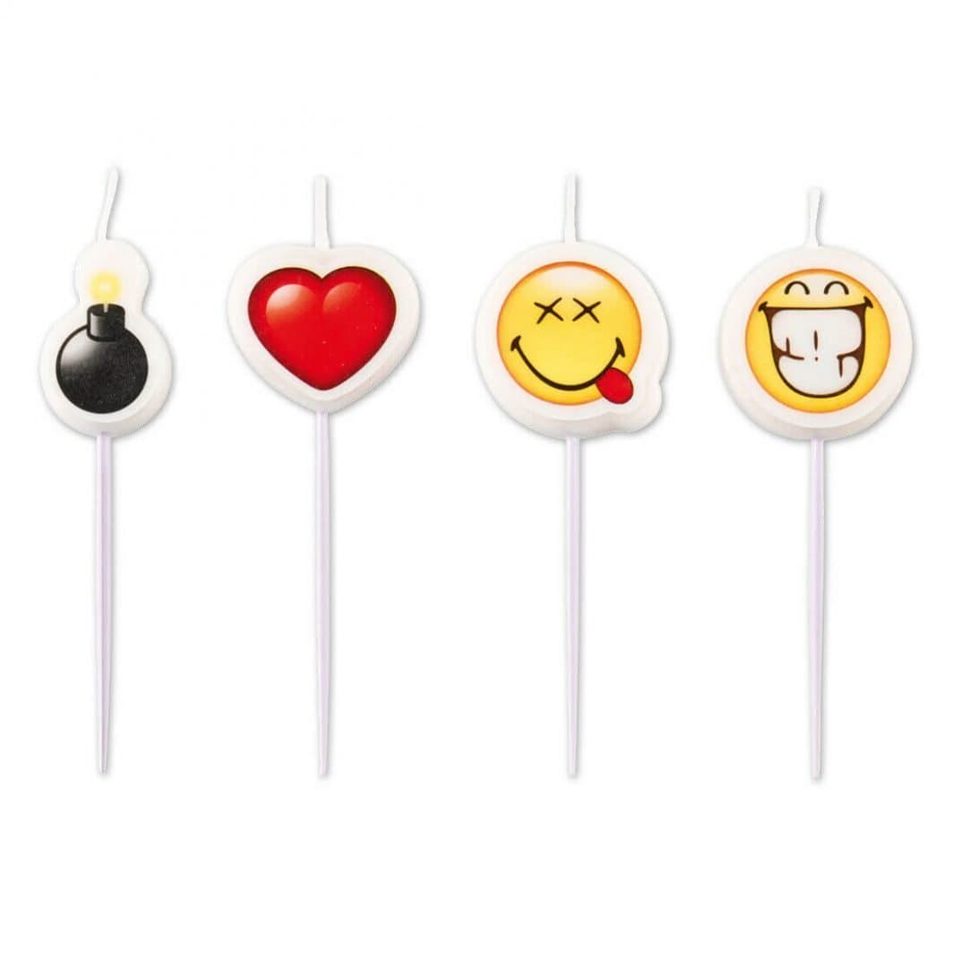Emoji Cake Candles - Photo On A Cake