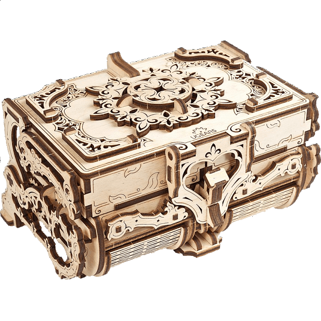Mechanical Model - Antique Box | Wood Puzzles | Puzzle Master Inc