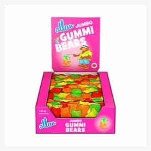 Allan Jumbo Gummi Bears Candy - Allan Jumbo Gummy Bears PNG Image ...