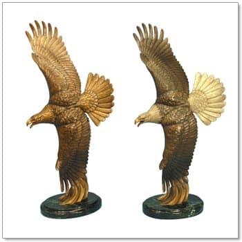Turner Sculpture: Birds of Prey Sculptures: Bald Eagle in Flight
