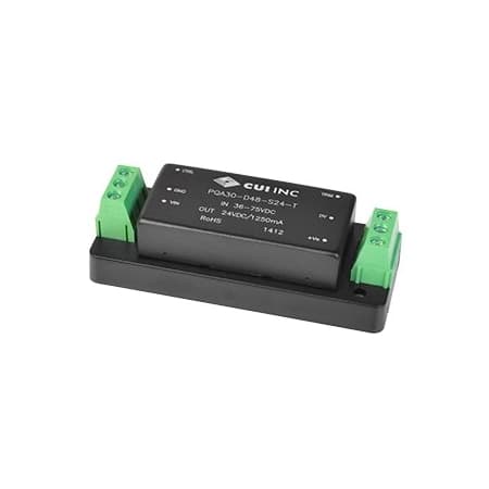 Cui Inc DC to DC Converter, 24V DC to 24V DC, 30VA, 0 Hz PQA30-D24-S24 ...