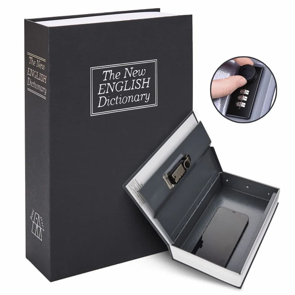 Book Safe with Combination Lock, Dictionary Diversion Book Safe ...