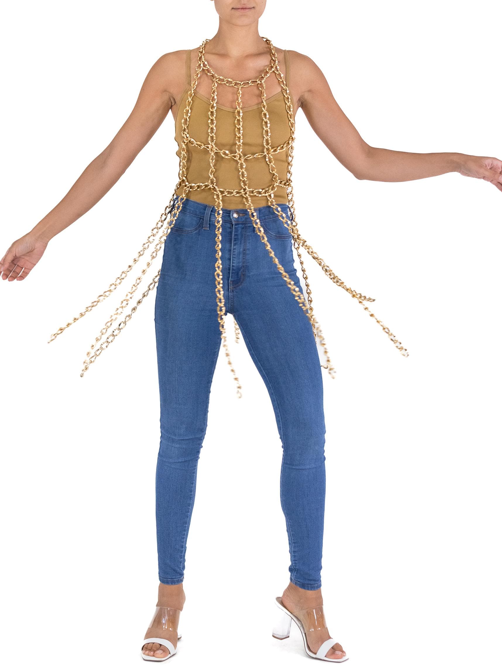 1970S Gold Chain Body Harness For Sale at 1stDibs