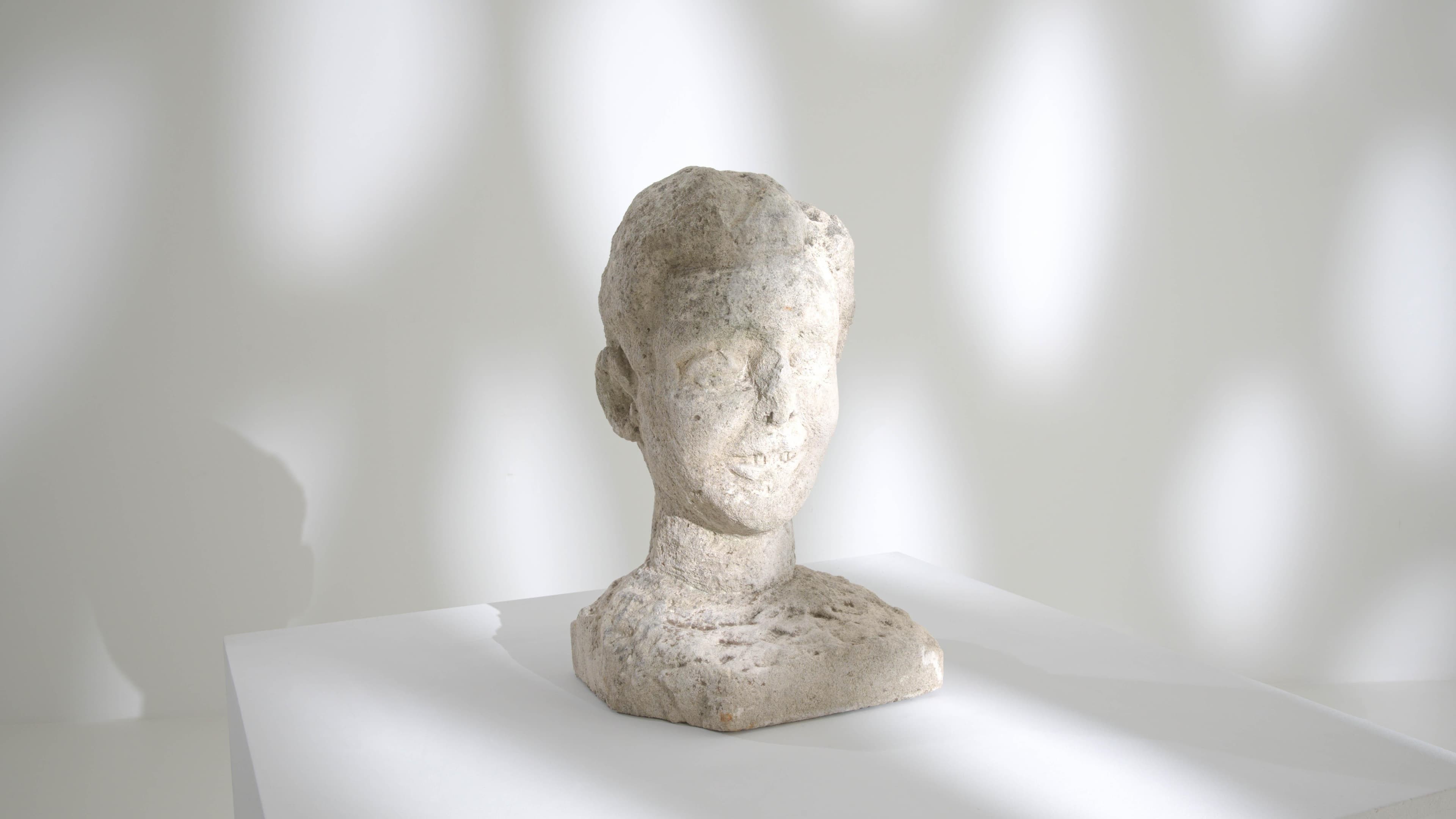 20th Century Belgian Concrete Bust For Sale at 1stDibs