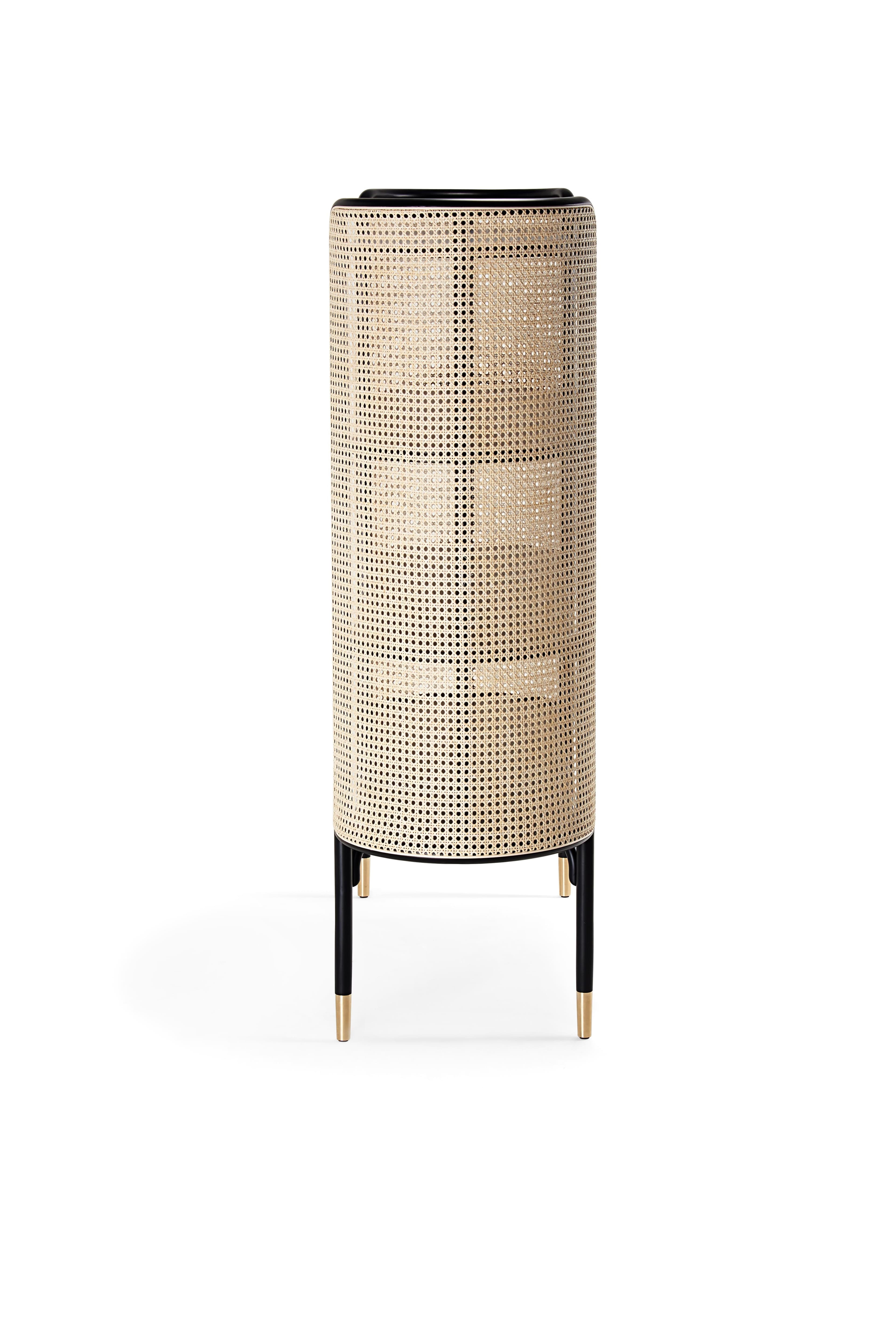 Gebrüder Thonet Vienna GmbH MOS Bookcase in Wood with Brass Feet For ...