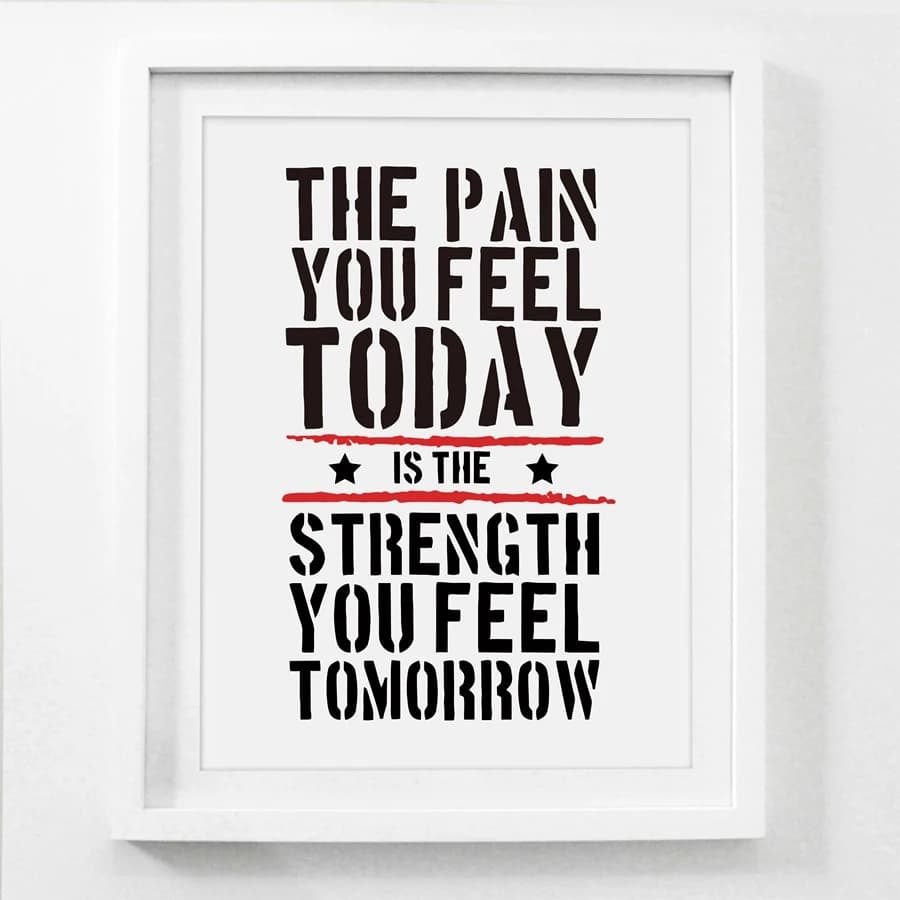Fitness Motivational Quote Wall Art Canvas Print Poster Gym Painting ...