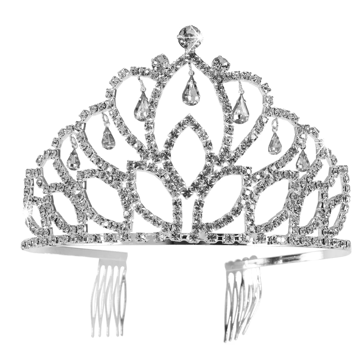 Wedding Bridal Tiara Crystal Rhinestones Tiara Crown with Comb Sparkle ...