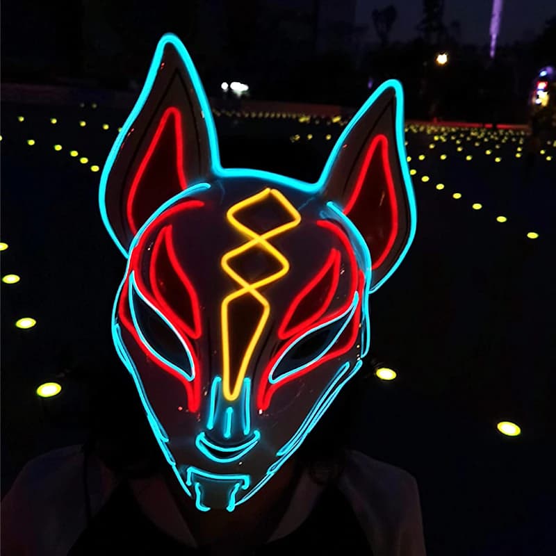 1pcs Led Mask El Glowing Neon Mask Led Light Up Party Masks Funny Masks ...