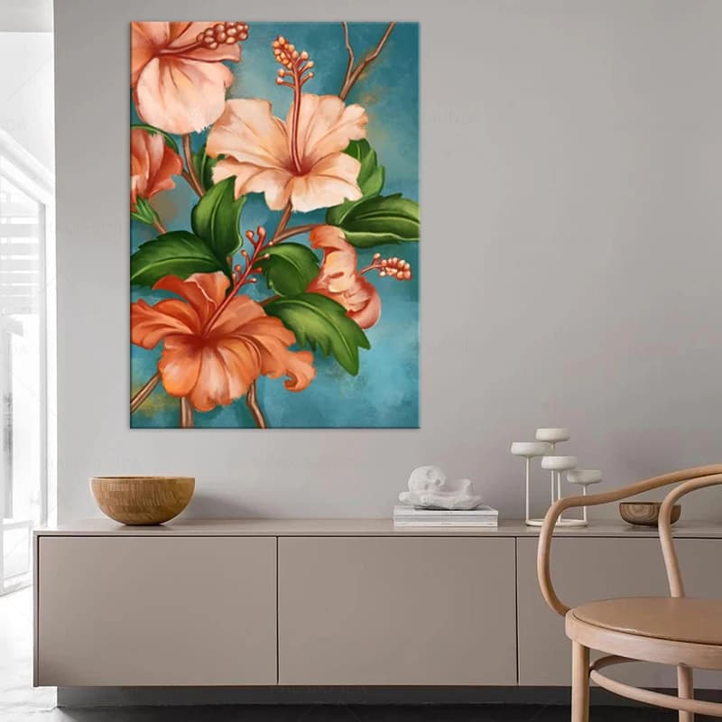 Tropical Flower Wall Stencils