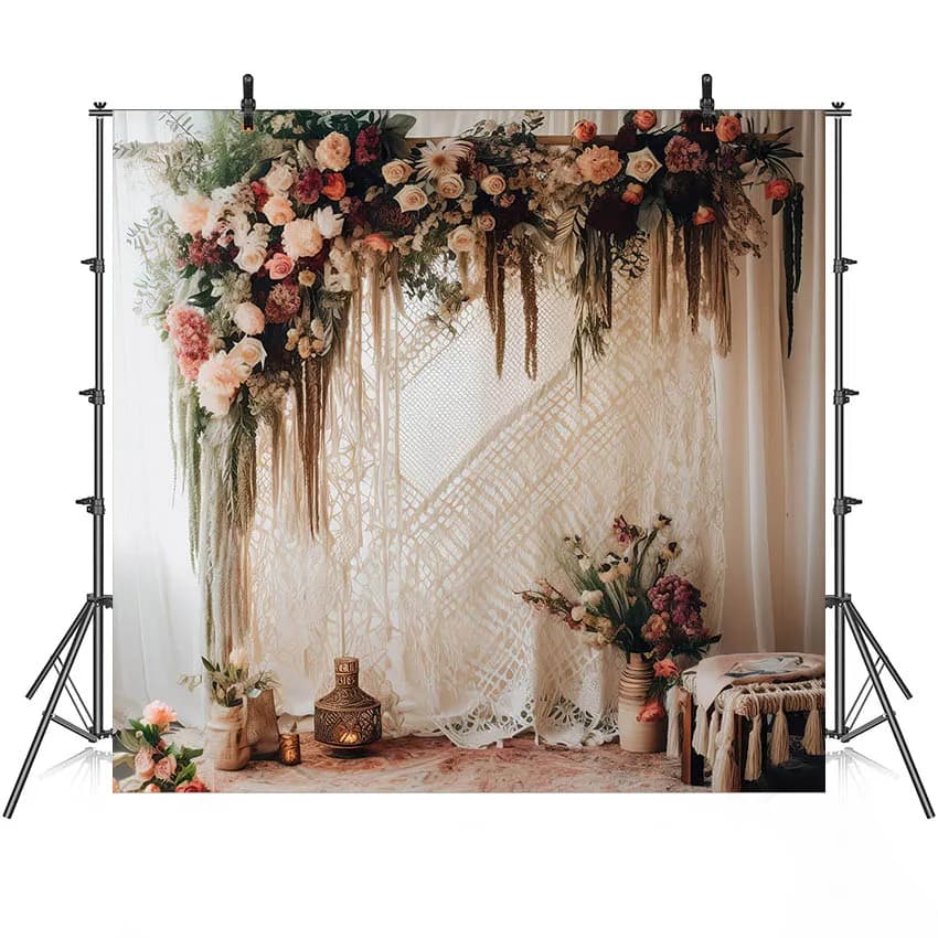 Mehofond-Photography-Backdrops-Bohemia-Floral-Curtain-Decor-for-Wedding ...