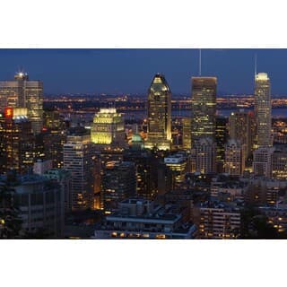 Simon Willms 'Montreal Cityscape at Night' Photography Canvas Print ...