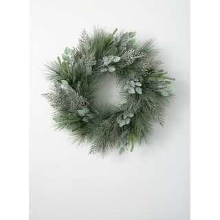 Sullivans 24" Cedar & Eucalyptus Artificial Wreath - Bed Bath & Beyond ...
