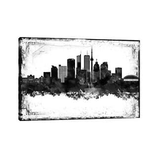 iCanvas "Toronto Black And White Framed Skylines" by WallDecorAddict ...