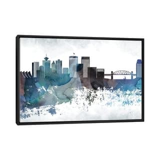 iCanvas "Vancouver Bluish Skyline" by WallDecorAddict Framed Canvas ...