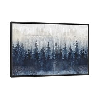 iCanvas "Misty Indigo Forest" by Carol Robinson Framed Canvas Print ...