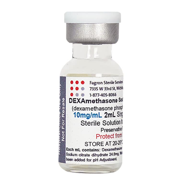 DEXAmethasone sodium phosphate Injection Solution, 10 mg/mL (20mg/2mL ...