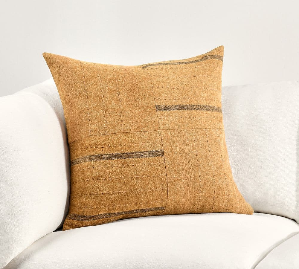 Hettie Belgian Flax Linen Pillow Cover | Pottery Barn