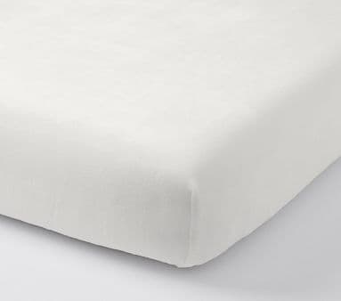 Luxe Solid Chamois Crib Fitted Sheet | Pottery Barn Kids