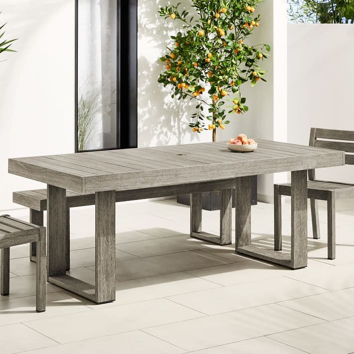 Portside Outdoor Dining Table (76.5"–96") | West Elm