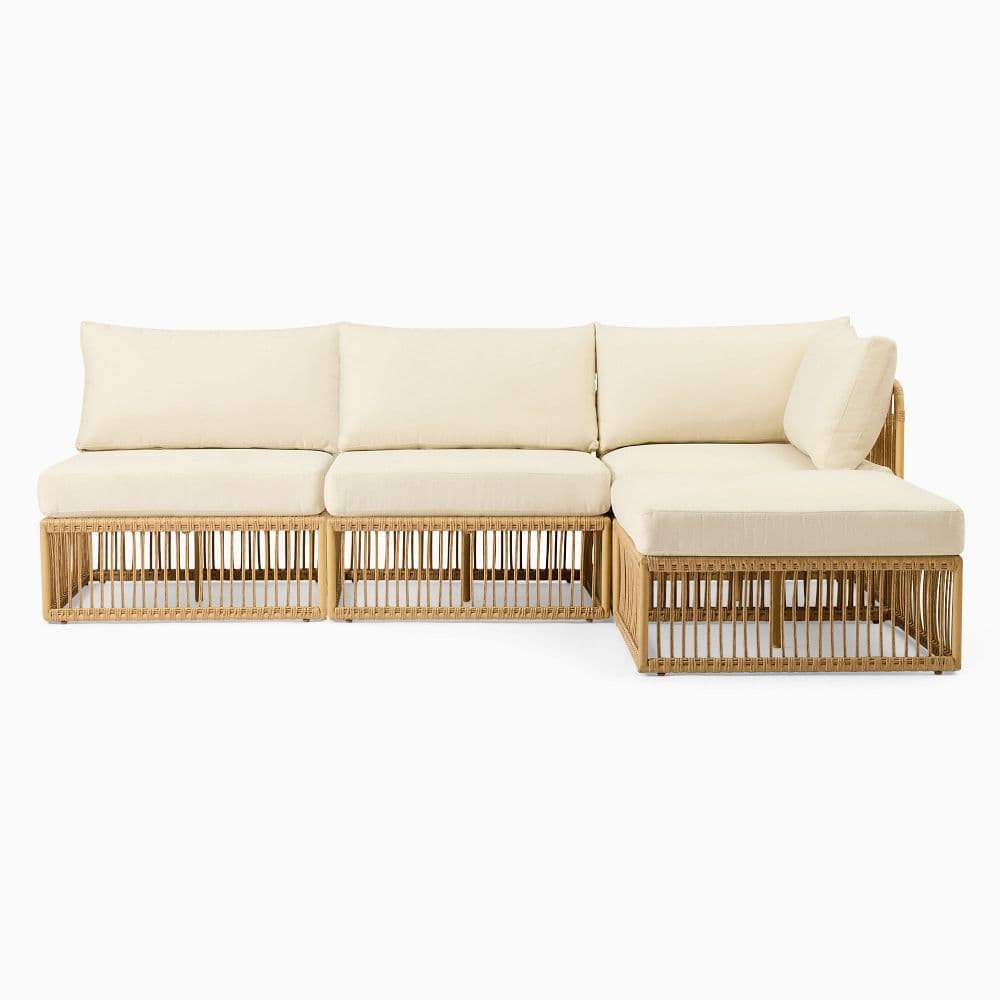 Tulum Outdoor 4-Piece Modular Sectional (102") | West Elm