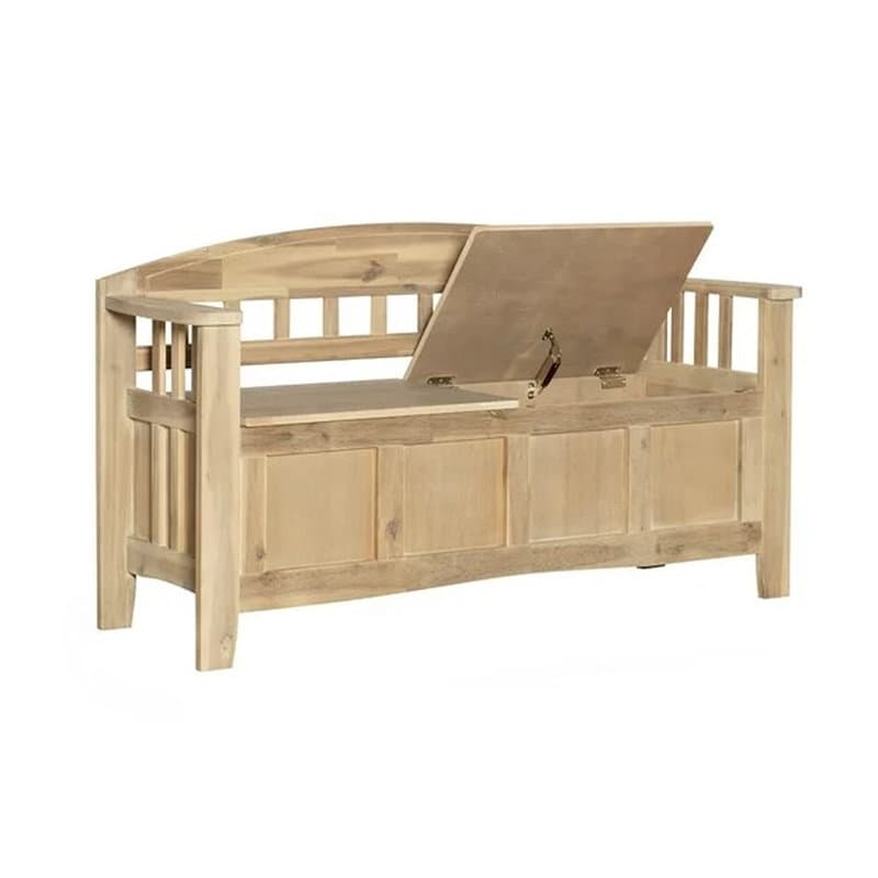 Gracie Oaks Naja Solid Wood Storage Bench & Reviews | Wayfair