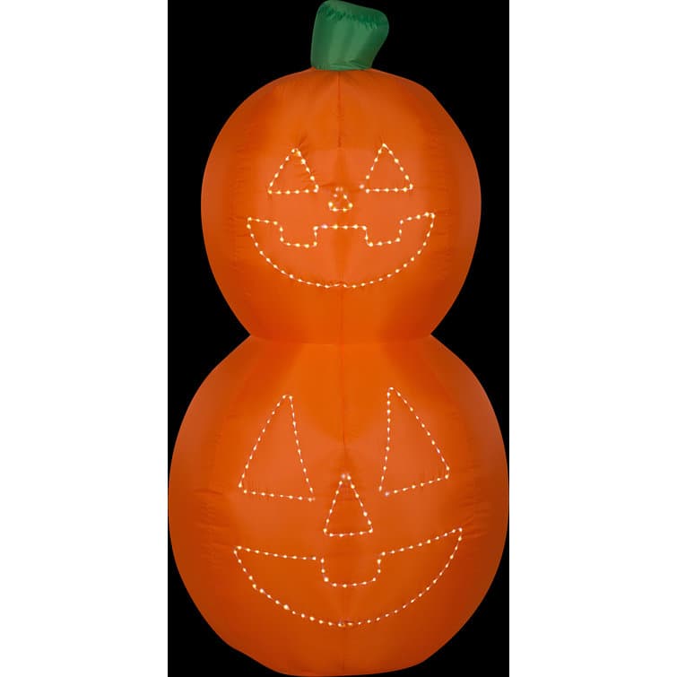 Gemmy Industries Airblown Jack-O'-Lantern Stack with Micro Lights ...