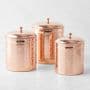Williams Sonoma Hammered Copper Canisters, Set of 3 | Williams Sonoma