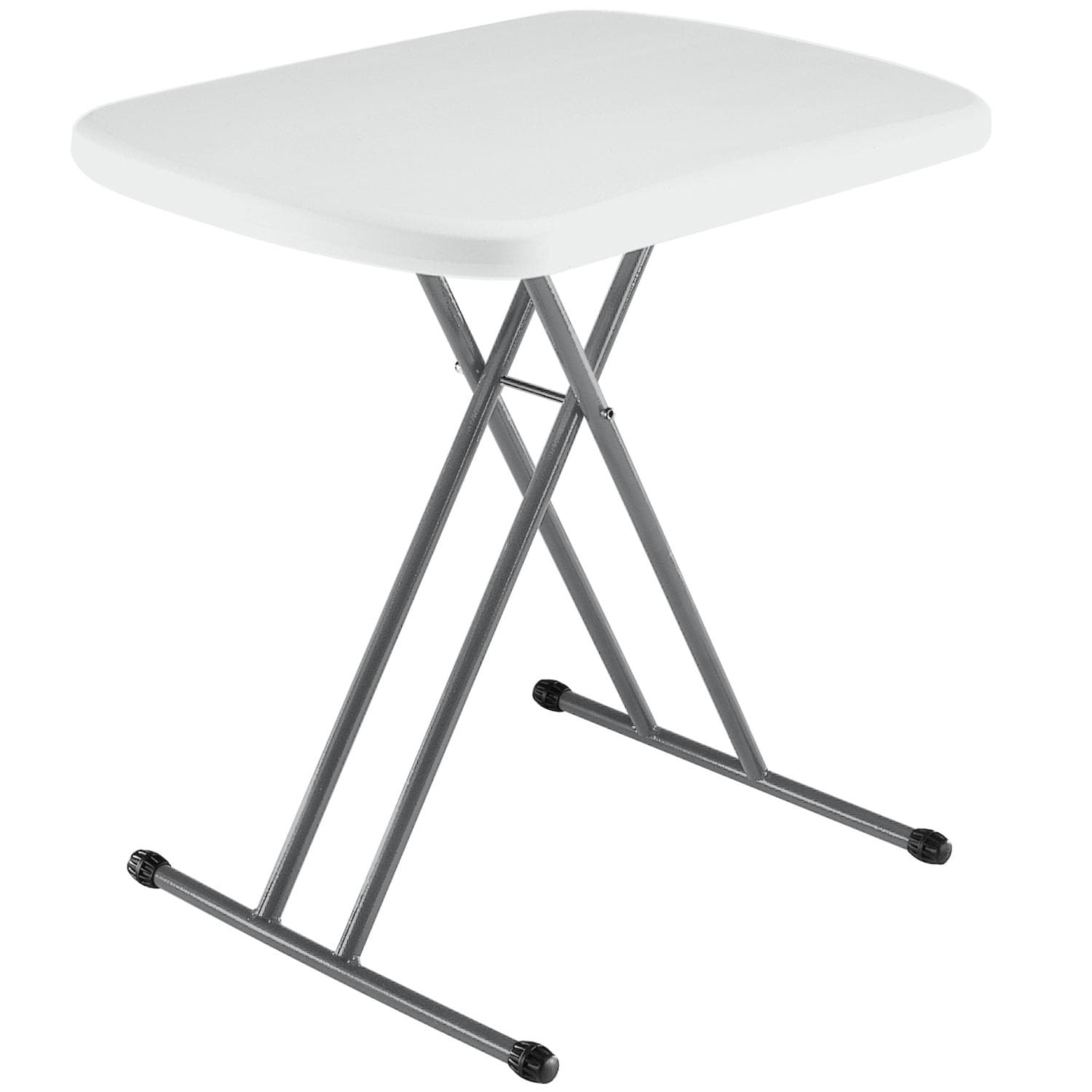 Lifetime 80251 Adjustable Folding Laptop Table TV Tray, 26 Inch, White ...