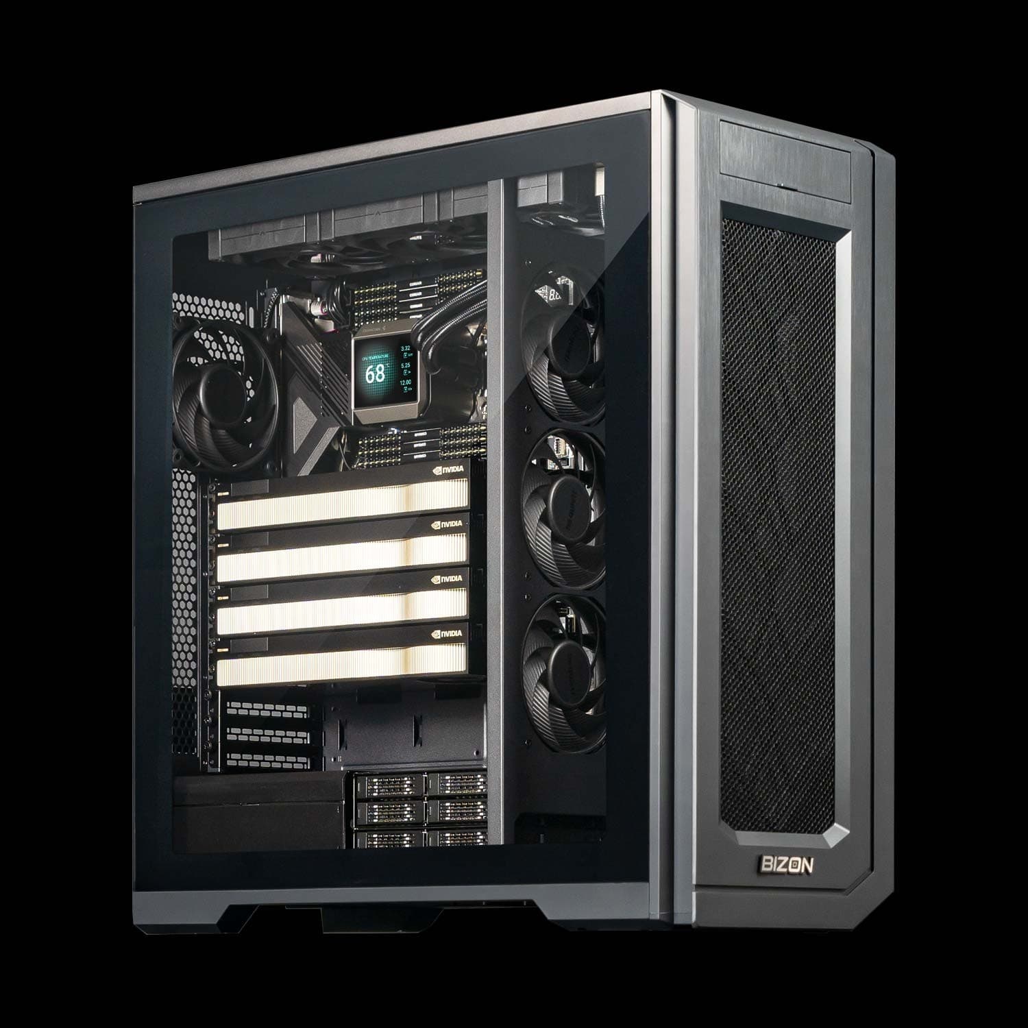 BIZON G3000 – 2 GPU 4 GPU AI Workstation PC RTX 5090, 4090, Intel Xeon ...