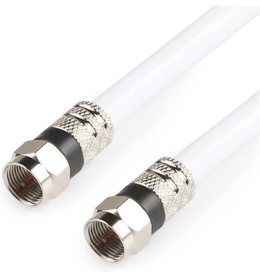 RG6 Coaxial Plenum F-Type Cable White