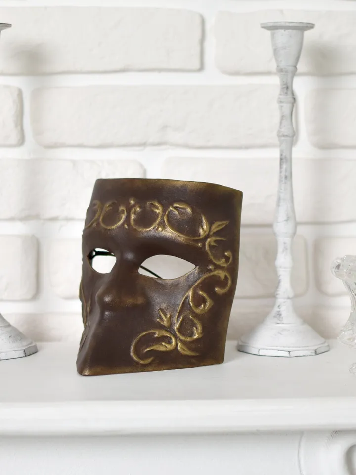 Bauta full face mask. Masquerade mask men. Venetian mask to masquerade ...