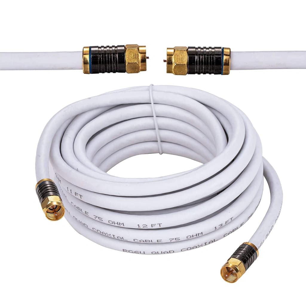 Amazon.com: UltraPro RG6 Coaxial Cable 3ft. Black, F-Type Connectors ...