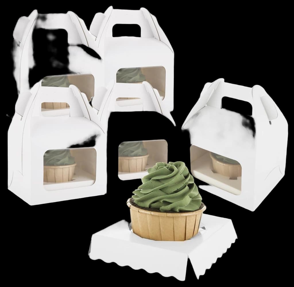 Amazon.com: LDXDRU 100Pcs Individual Cupcake Boxes Single Cupcake Boxes ...