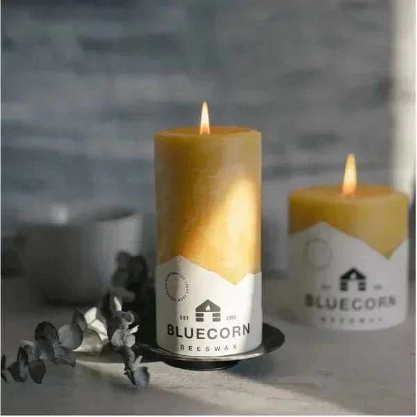 Beeswax pillar candle rolled honeycomb - 20cm – Bee Aroma