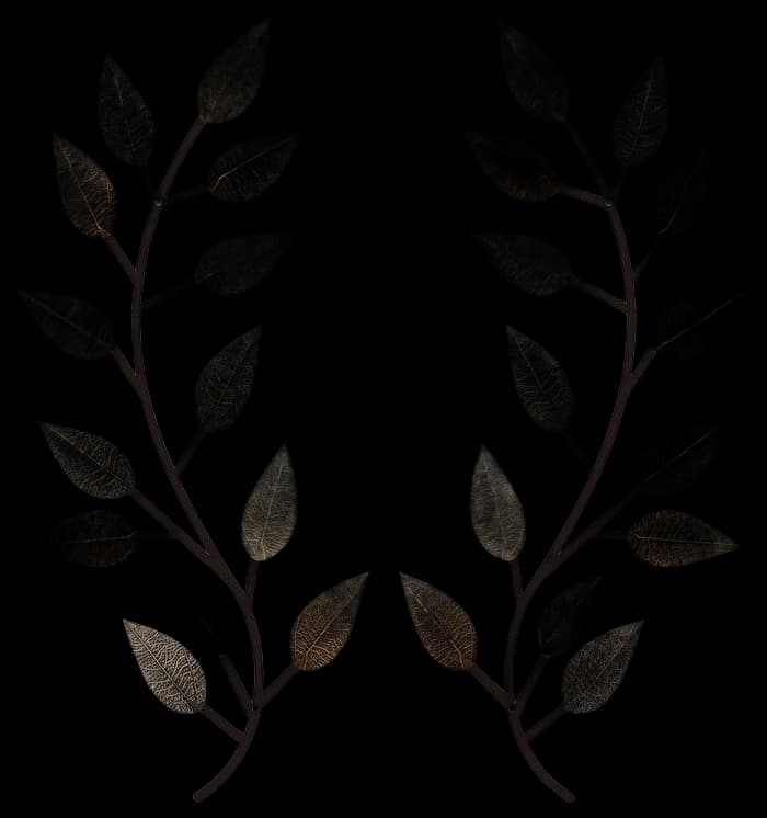 Metal Leaf Wall Art, Metal Wall Decor, Large Black Leaves Wall Art ...
