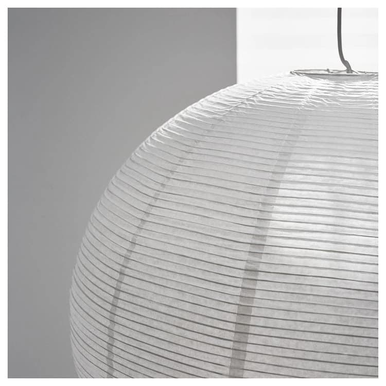 TAGGTOFS pendant lamp shade, white/bamboo, 26" - IKEA
