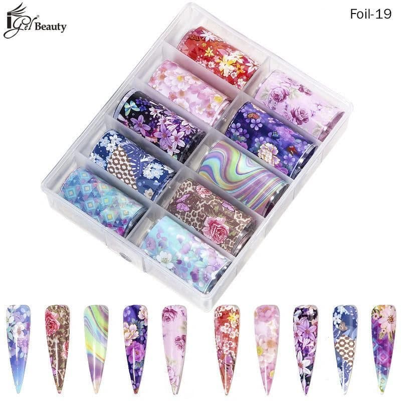 Amazon.com: Modelones Nail Art Foil Glue Gel with Starry Sky Star Foil ...