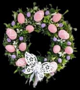 Northlight Pastel Speckled Easter Egg Artificial Mini Twig Wreath 7 in ...