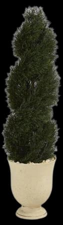 3' Double Pond Cypress Spiral Artificial Topiary Tree UV Resistant ...