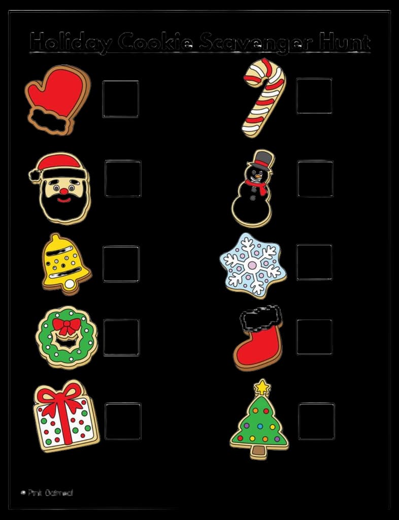 Holiday Themed Scavenger Hunts - Pink Oatmeal Shop