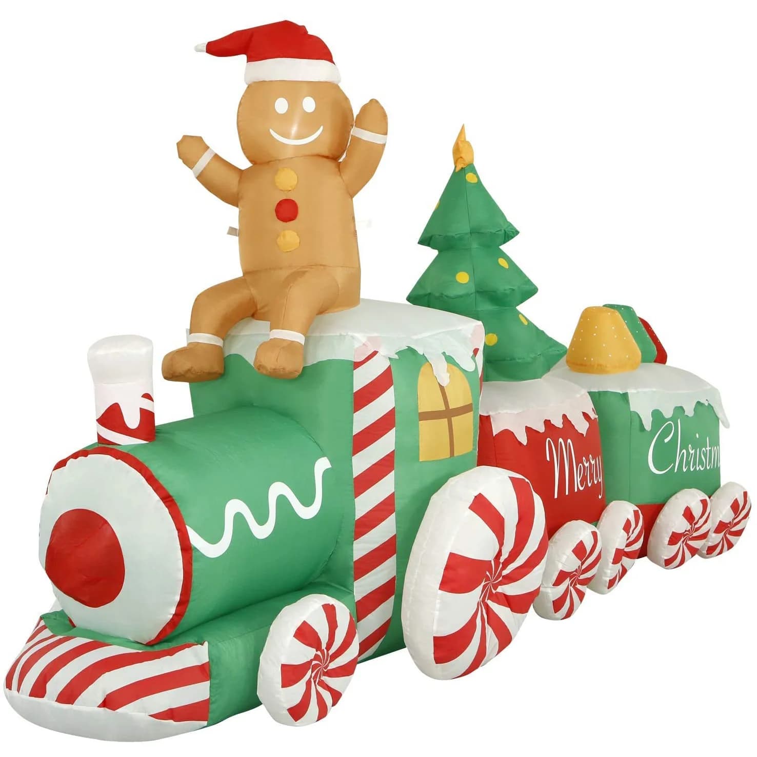 Holidayana 10ft Inflatable Christmas Train Scene