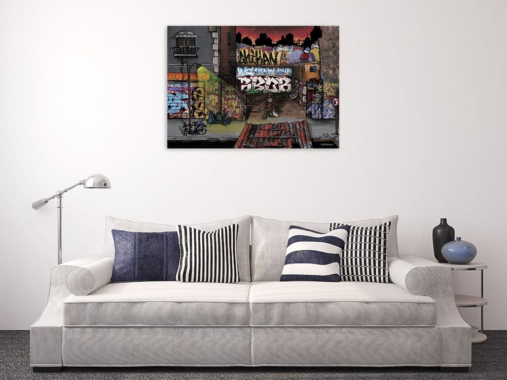 Wild Life I Wall Print | Modern Graffiti Art on Canvas