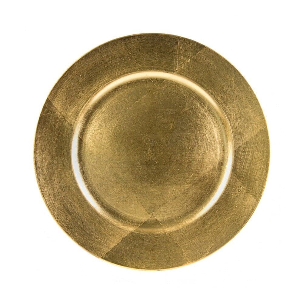 10 Strawberry Street LAG-24 13" Lacquer Round Gold Charger Plate