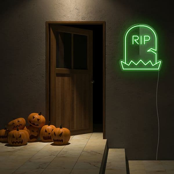 RIP Tombstone Neon Sign for Halloween Parties by CUSTOM NEON®