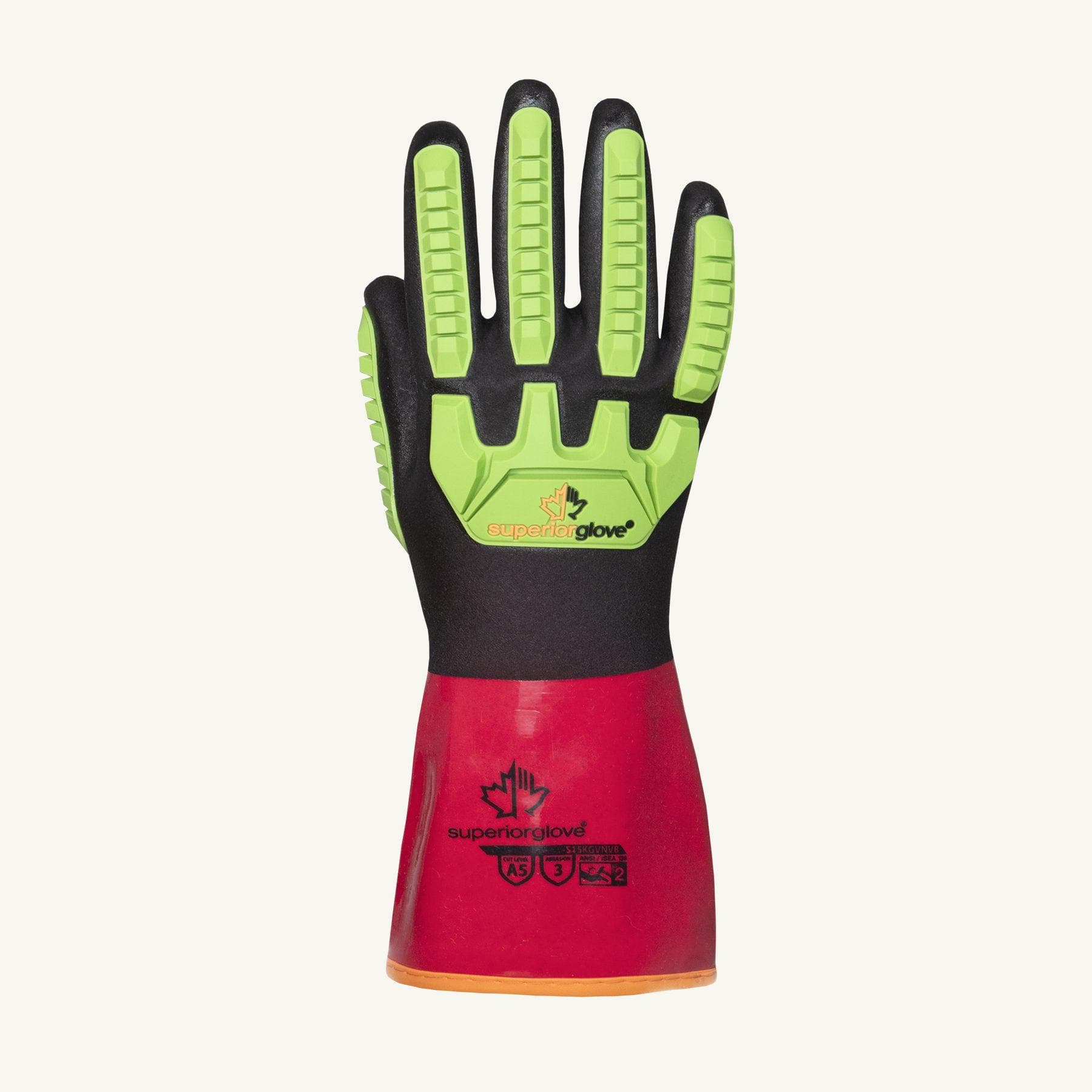 Superior Glove™ S15KGVNVB-12 Chemstop™ Impact Resistant Gloves, SZ 12 ...