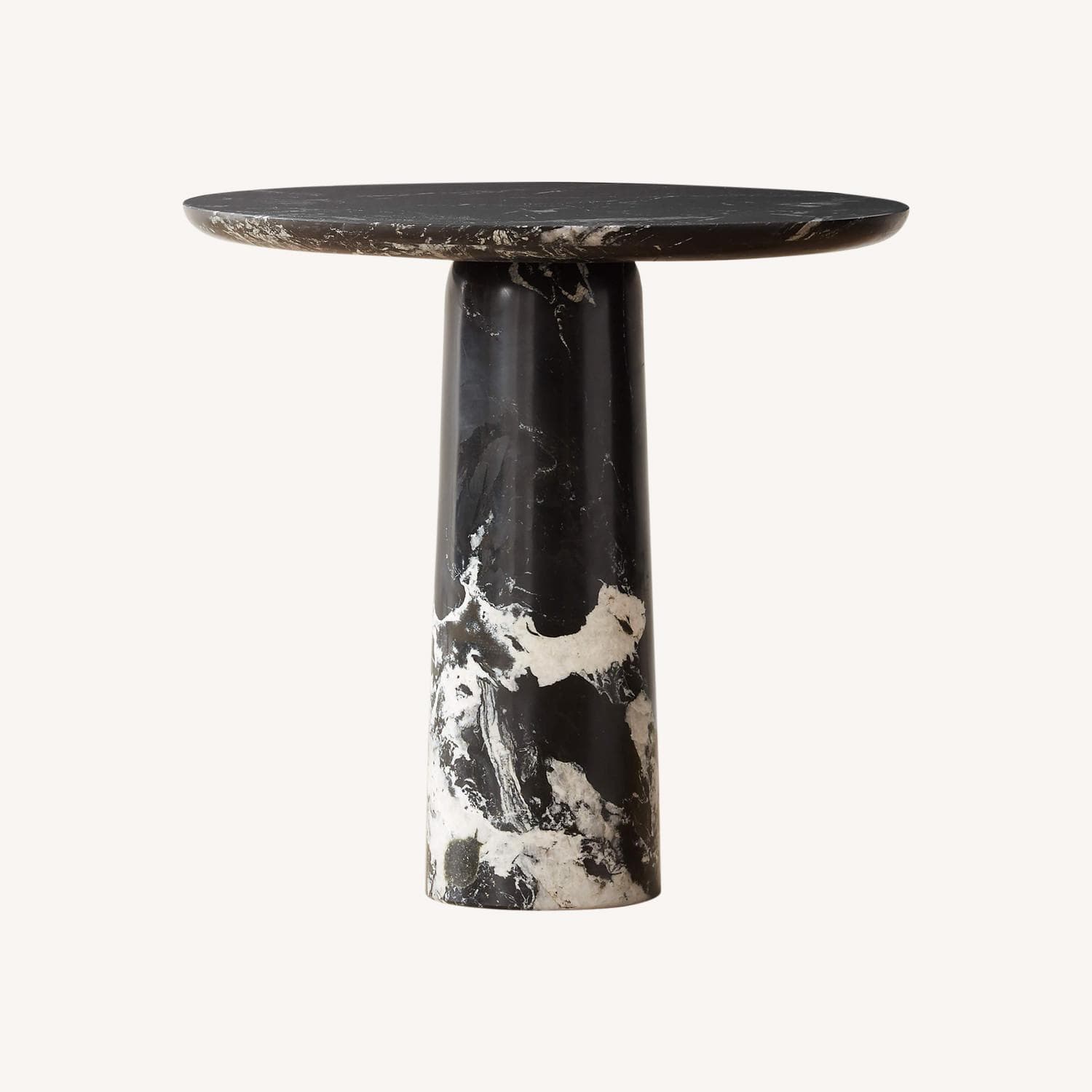 CB2 Babylon Black Marble Table 30" - AptDeco