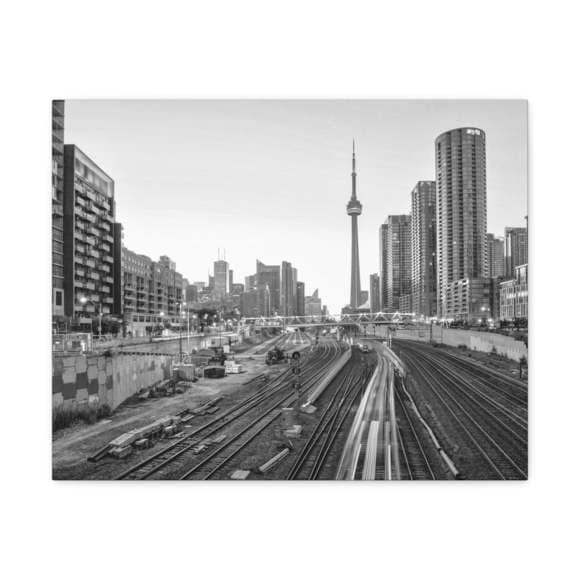 Express Your Love Gifts | Art | Toronto Black And White Skyline Canvas ...