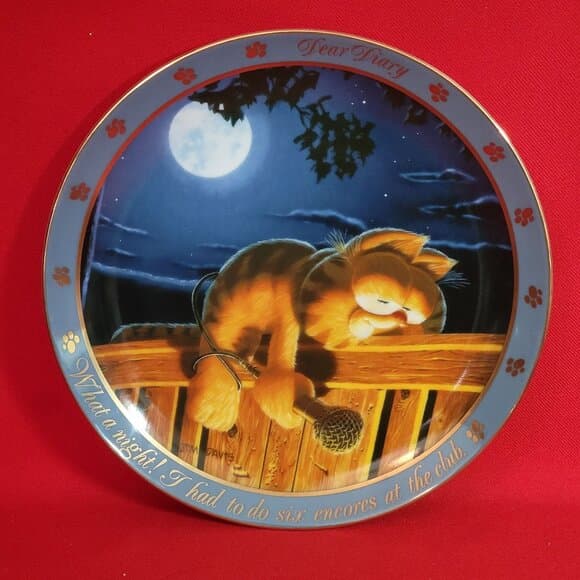 Danbury Mint | Accents | Garfield Collector Plate Dear Diary Series ...