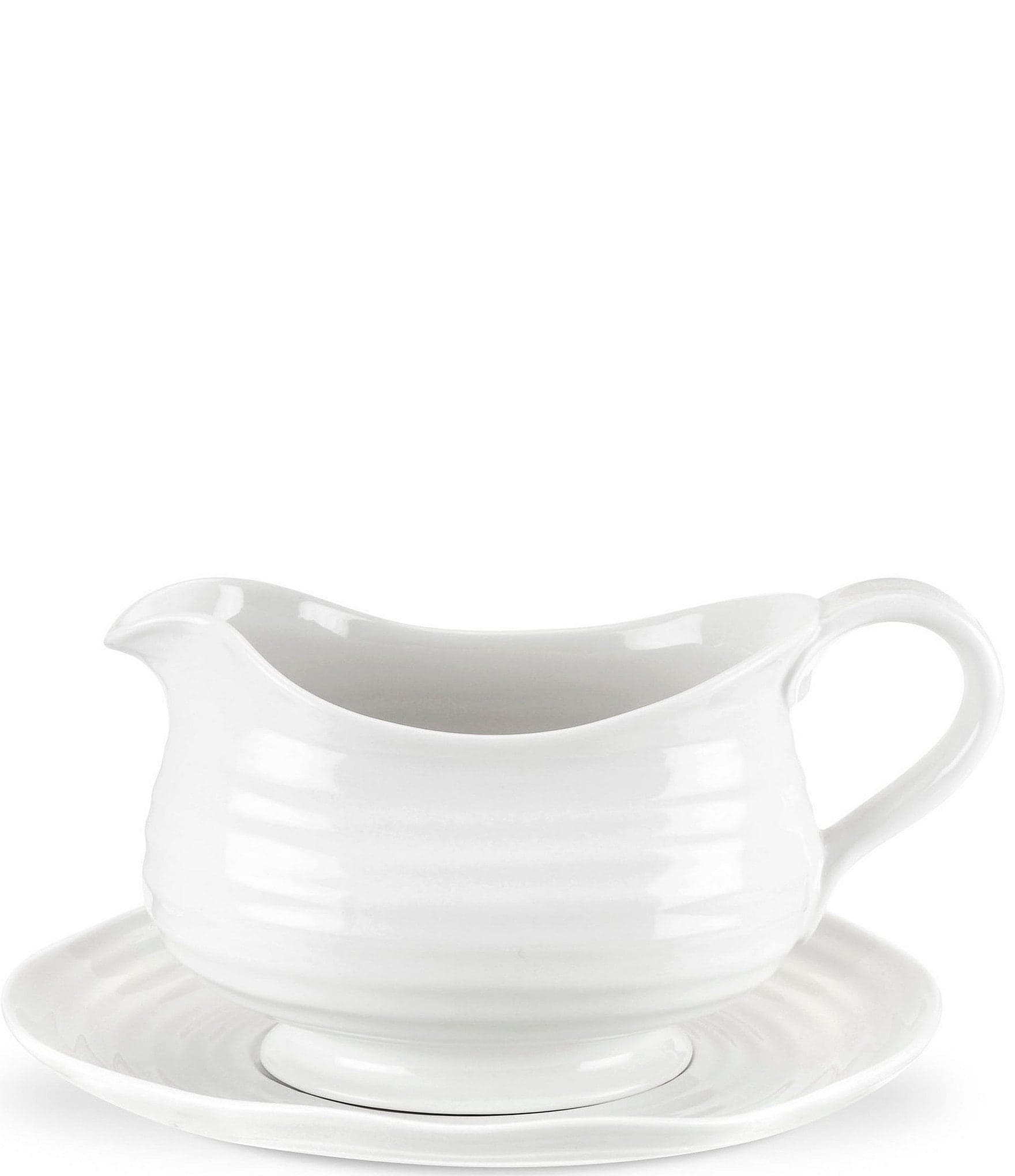 Sophie Conran for Portmeirion White Porcelain Gravy Boat with Stand ...